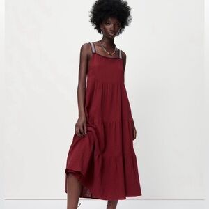 Zara Textured Weave Midi Dress